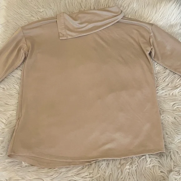 Tan | Cowl Neck Top - Picture 10 of 11